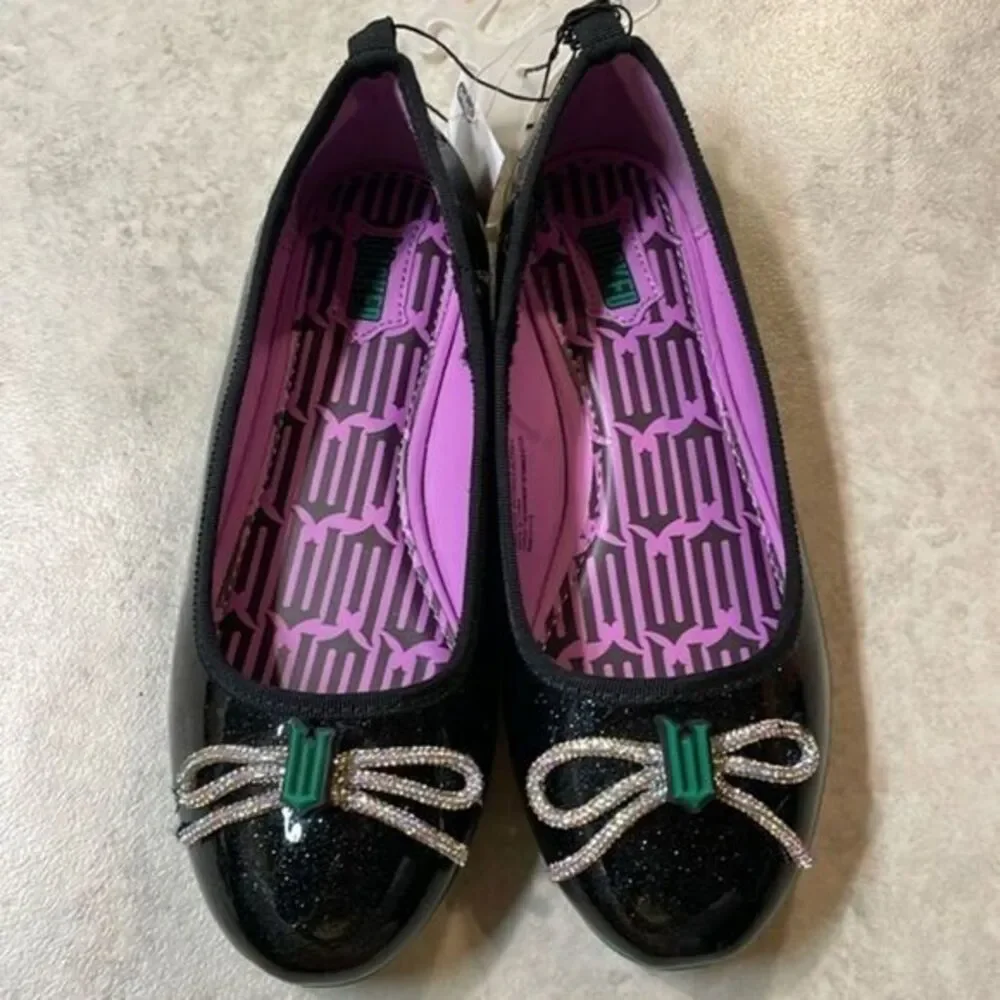 Ground Up Little Girls Wicked Ballet Black Shimmer Flats Sz 3